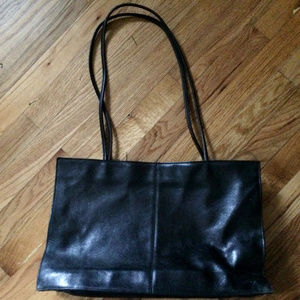 Black leather Willson Leather computer/ briefcase